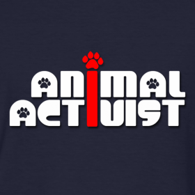 Inspiring paw print "Animal Activist" t-shirts for activists, vegans, vegetarians and other animal lovers!