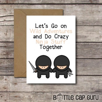 Crazy Ninja Stuff - Printable Card
