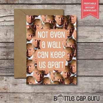 Not Even a Wall Can Keep Us Apart - Printable Trump Card