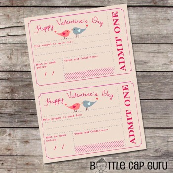 Printable Valentine's Day Coupons / Valentines Day Gift for Him, Her, Kids