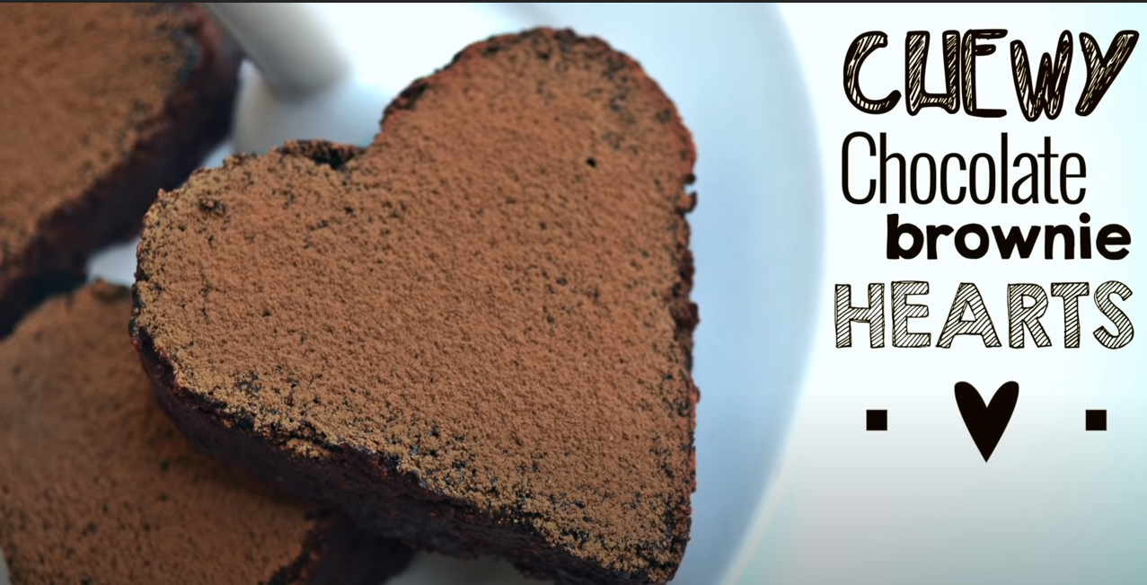 VEGAN VALENTINE: Chocolate Brownie Hearts Recipe (Video)