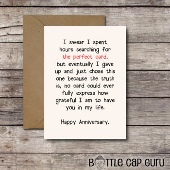THE PERFECT CARD / Romantic Anniversary Card Printable