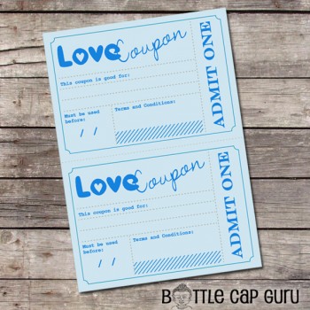 Printable Love Coupons. Romantic DIY gift idea. Instant download