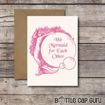 We Mermaid for Each Other / Funny Romantic Card / Printable