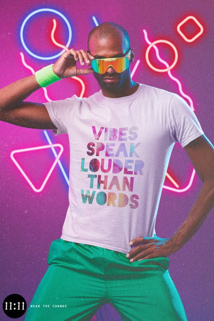 Inspirational New Age T-Shirt: Vibes Speak Louder Than Words